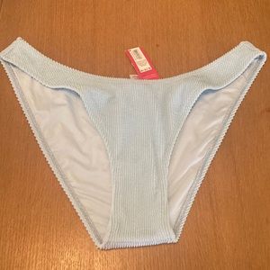NWT Xhilaration light blue textured bikini‎ bottoms XL